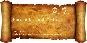 Possert Tanázia névjegykártya